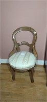 Walnut Victorian Balloon Side Chair