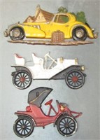Vintage Antique Car Metal Wall Art 1960's