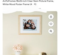 2pcs - 18x26 inch Clear Stain Picture Frame,