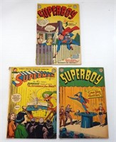 (3) VINTAGE DC SUPERBOY COMIC BOOKS