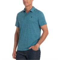 Hurley Men's SM Performance Polo, Blue Small