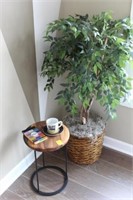 Small Round Table w/ plant