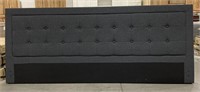 Resident Queen Grey Button Fabric Bed Frame