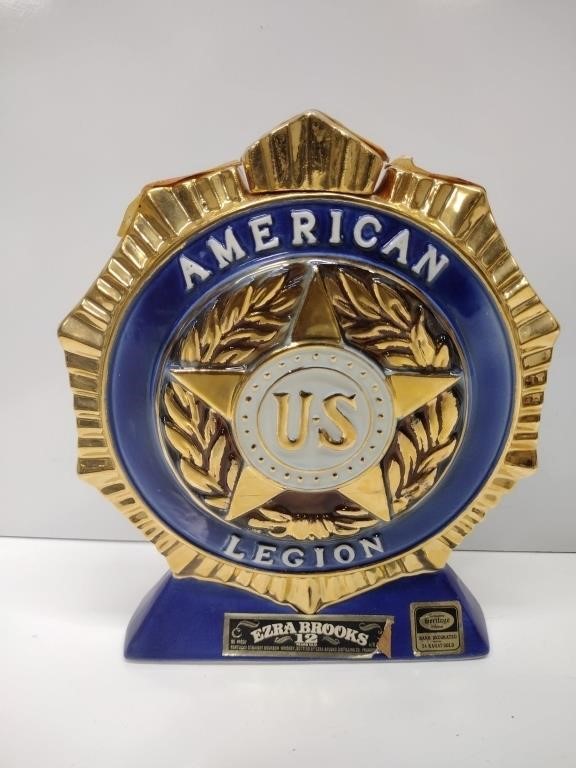 Vintage Jim Beam Ceramic American Legion Decanter