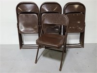 Ten commercial metal folding chairs