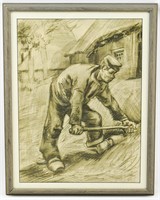 After Vincent Van Gogh, Digging Peasant Print