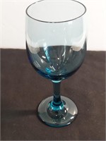 Smoky Blue Wine Stem Glass