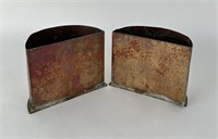 Arts and Crafts Copper and Brass Bookends