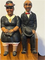 African American Church Pew Figurines 9” tall