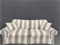 Modern Couch with Throw Pillows