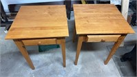 Pair of matching bedside stands or side tables,