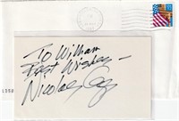Nicolas Cage, actor, Academy Award 1995, autograph