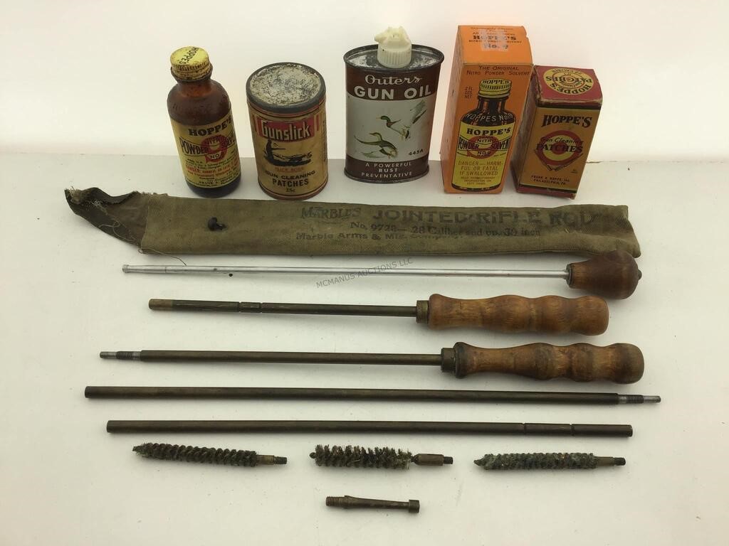 Vintage Marbles Rifle Cleaning Kit and more