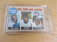 1968 Hank Aaron Home Run Leaders Card
