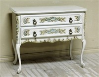 Louis XV Style Polychrome Painted Chest.