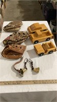 Key chain bells, baseball gloves, hand made
