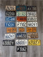 Large Collection of Vintage License Plates