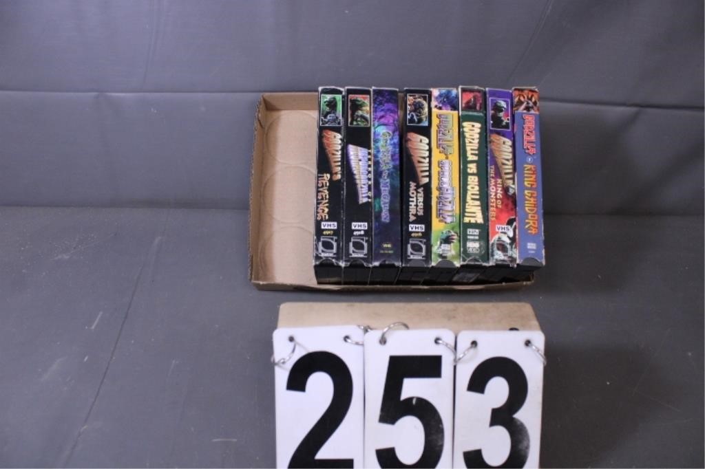 Set Of 8 Godzilla VHS