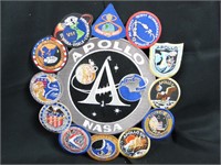 US NASA Apollo Missions Patch Collage