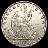 1854 Arrows Seated Liberty Half Dollar CLOSELY