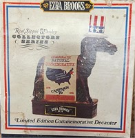 1976 Democrat Donkey EZRA Brooks Decanter Org Box