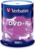 SM4253  Verbatim DVDR Discs 4.7GB 16X - 100 Discs