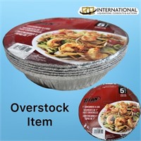 5 pack 7" Foil Containers w Lids