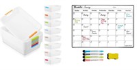 16pk Totes  and magnetic dry erase calendar