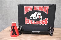 New Albany Bulldogs Stadium Chair and Megaphone