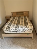 Retro Full Bed, 54x75 mattress/box spring, bedside