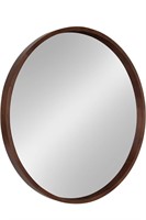 Round Decorative Wood Frame Wall Mirror,
