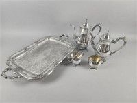 Vintage Oneida Silverplate Tea Server Set