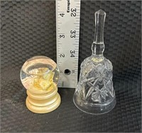 Crystal Bell and Globe Decor - Figurine