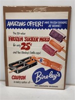 Bireley's Beverage Paper Advertising Sign
