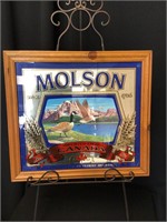 Molson Mirror Sign 21" x 18.5"