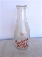 Roselawn Dairy Cayuga Quart Milk Bottle