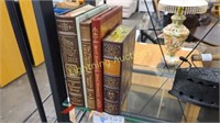 FOUR LIKE NEW LEATHERBOUND BOOKS ON CHRISTIANITY