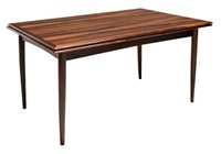 DANISH MID-CENTURY MODERN ROSEWOOD DINING TABLE