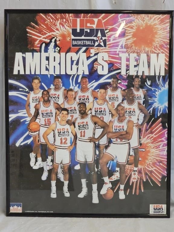 USA Basketball America's Team Framed Poster