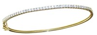 10kt Gold 1.00 ct Lab Diamond Bangle Bracelet