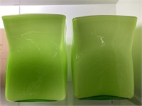 (2) Unsigned Decorative Glass Vases