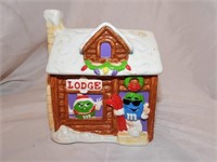 1986 Lodge Green & Blue M&M Cookie Jar
