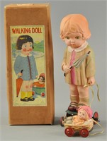JAPANESE CELLULOID WALKING DOLL WITH BOX