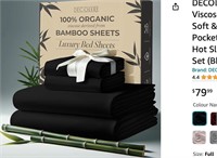 DECOLURE 100% Organic Bamboo Viscose Sheets