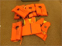 Life jackets various sizes