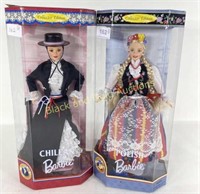 (2) NIB 1997 Chilean and Polish Barbies