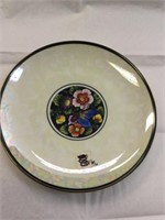 Noritake Lusterware 6" Hand Painted Flower Plate