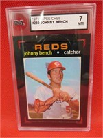 1971 OPC Johnny Bench Graded Baseball Card 7NM