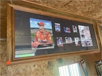 NASCAR Framed Display Approx 43x17 inches