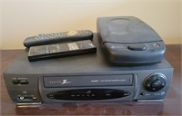 VHS player and rewinder.
